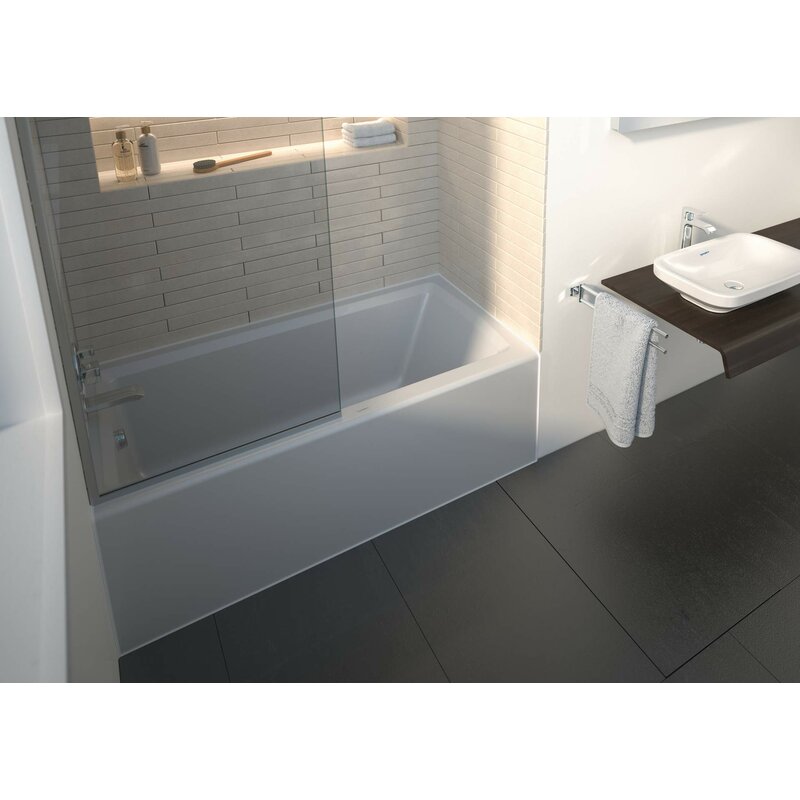 Duravit Architec 60" x 32" Alcove Soaking Bathtub & Reviews Wayfair